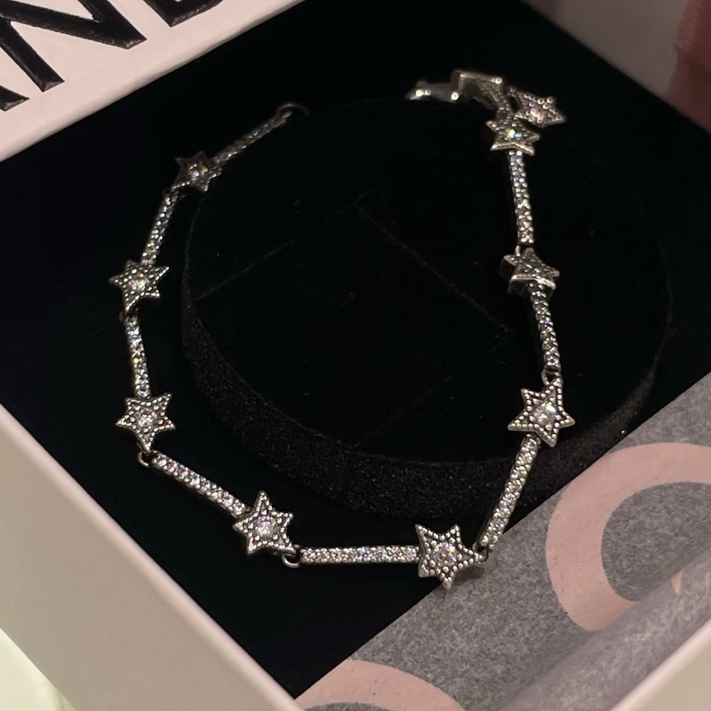 Authentic Pandora Silver Star Adjustable Bracelet